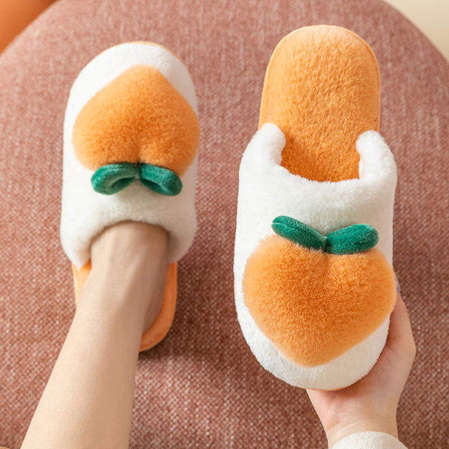 Kawaii Peach Slippers